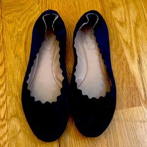 Chloe Suede Ballet Flats - Size 37 EU